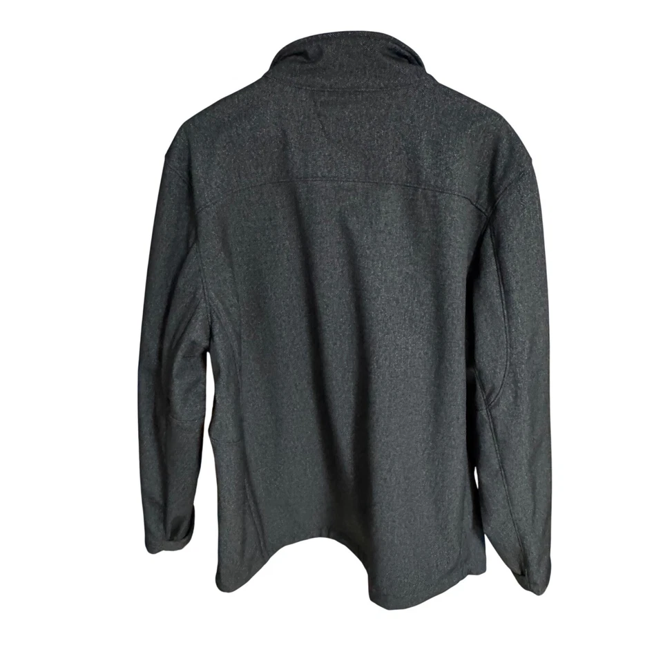 ZeroXposur XXL Mens Jacket Softshell Gray Herringbone Full Zip Pockets - Image 3 of 4