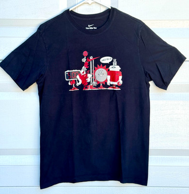 Nike Cartoon Basketball T Shirt Size M 5 AM Practice Just Do It Characters Tee