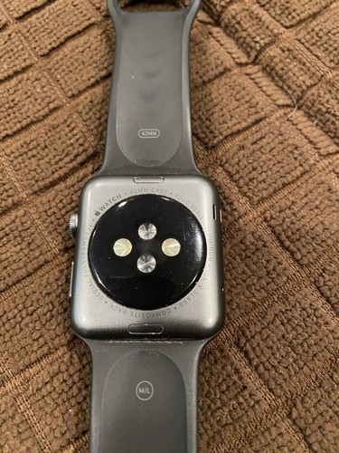 Apple Watch 7000 Series 42mm Smart Watch For Parts Loose Screen Black - Zdjęcie 5 z 6