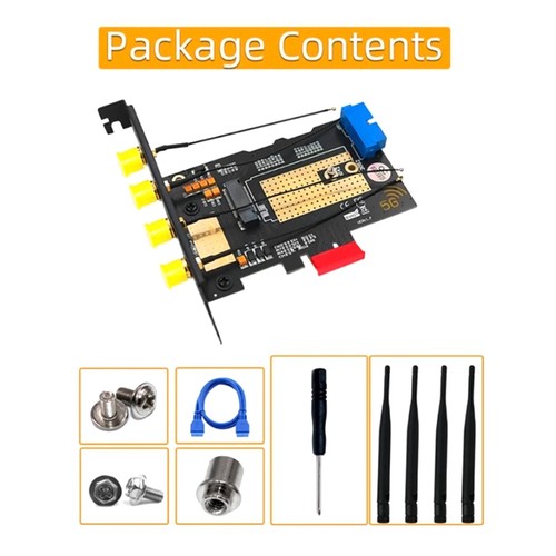 M.2 B Key USB3.0 & PCIe 5G Dual Bus 5G-WWAN-Kartenadapterkarte, Desktop-Ada5154 - Afbeelding 5 van 6