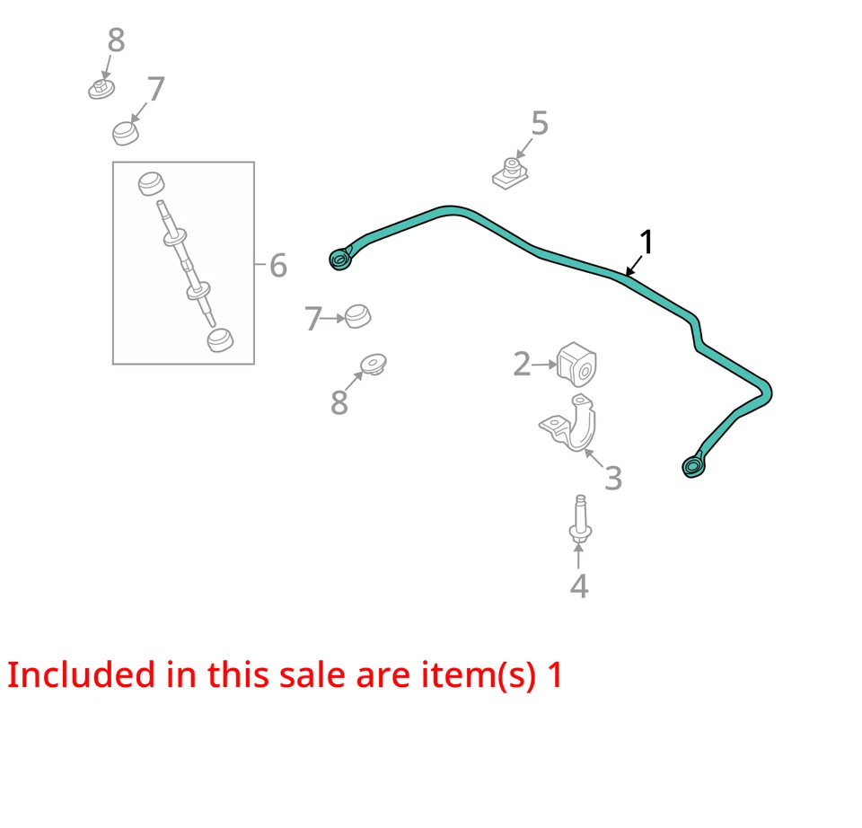 Barra estabilizadora trasera Ford Crown Victoria 2011 tracción trasera OEM 124 k millas - LKQ428440704 Foto 4 de 4