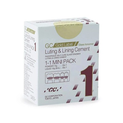 NEW GC Gold Label Fuji 1 Radiopaque Luting & Lining Glass Ionomer Cement
