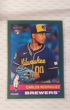2025 Topps Heritage - High Number SP Carlos Rodriguez #452 Dark Green Border (RC