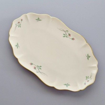 Vintage Lenox ''Rose Manor Pink'' Oval Tray/Platter, Granny Chic, c1985-99 USA