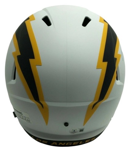 Derwin James Signed F/S Lunar Eclipse Helmet "Head Hunters” “Bolt Up" Beckett - Picture 5 of 6