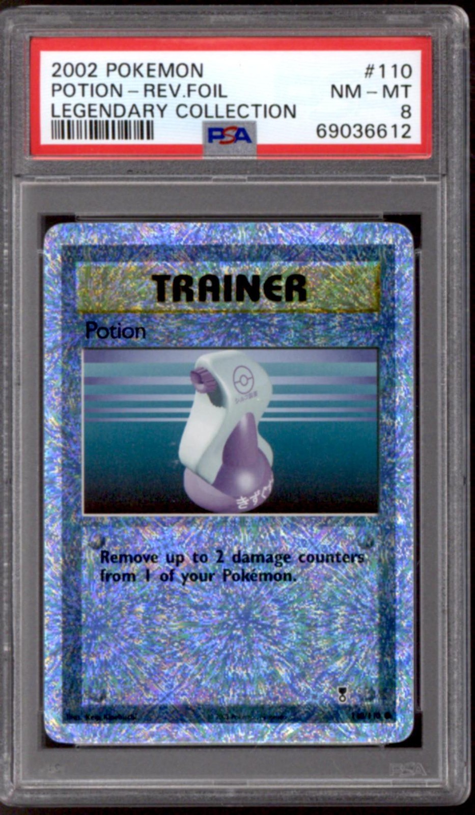 Pokemon Legendary Collection Reverse Holo Foil Potion 110/110 PSA 8