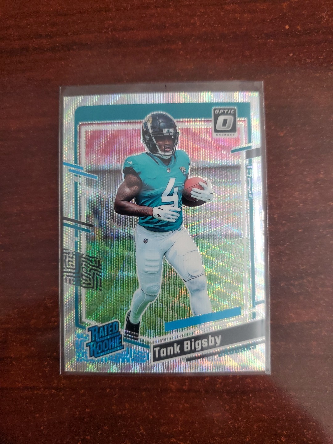 Tank Bigsby 2023 Donruss Optic Silver Wave Prizm RC #252 Jaguars /300