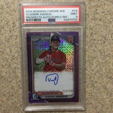 2024 Bowman Chrome Prospects Vladimir Asencio Purple Refractor Auto /199