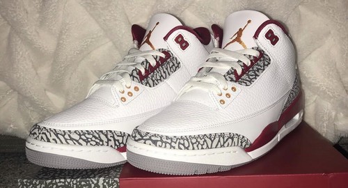 Size 5Y / 6.5W - Nike Air Jordan 3 Retro GS ‘Cardinal Red’ 398614-126 - Picture 2 of 5