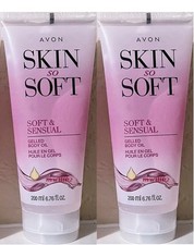 Lot of 2 - Avon Skin So Soft Sensual Gelled Body Oils 6.7oz New sealed