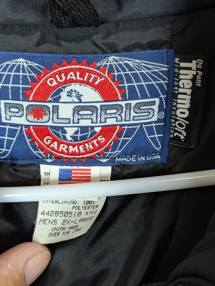 Vintage Polaris Snowmobile Jacket Colorblock Coat Thermoloft Men’s Size: 2XL - Image 3 of 3