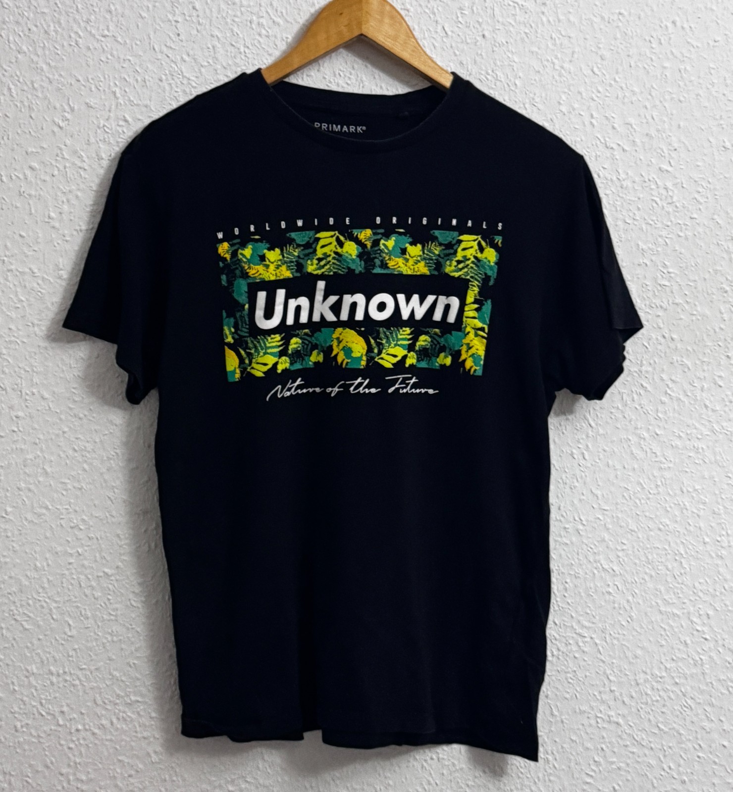 Primark "Unknown" Graphic T-Shirt - Black, Size Medium image 2