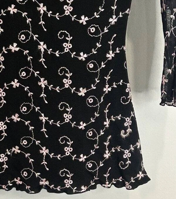 De Colección INC International Concepts Y2K Babydoll Dark Floral Fairy Grunge Top L Foto 2 de 4