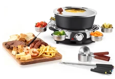CUSIMAX Electric Fondue Set with 1300W Power Temperature Control