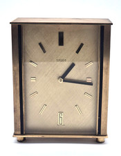 KIENZLE Tischuhr Messing Quarz Kaminuhr- für Bastler, zur Aufbereitung- H 16,5cm