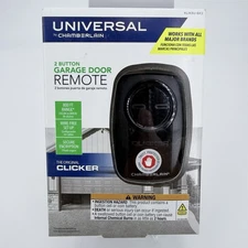 Chamberlain KLIK3U-BK Clicker Universal 2-Button Garage Door Opener Remote with