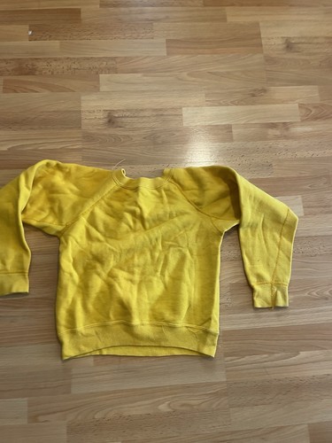 Rare Vintage Walt Disney Disneyland Gussett Crewneck Sweatshirt 60s Yellow Youth - Picture 8 of 11