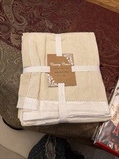 100 Cotton "Country Cotton" Hemstitch Tablecloth 60" x 102" New In Packaging