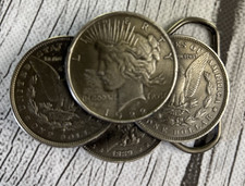 Vintage Great American Belt Buckle Company 1982 Morgan Dollar Coin Cluster H1013