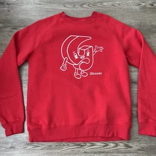 Glossier Holiday Edition Sweatshirt Fleece Crewneck Womens Large