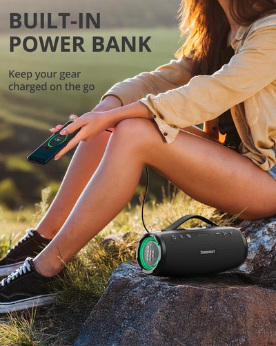 Mirtune S100 Tragbarer Bluetooth Lautsprecher, 50 W druckvolle Bässe & klare Höhen, Retra... - Bild 7 von 9