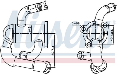 NISSENS 989433 Kühler, Abgasrückführung für ALFA ROMEO,FIAT,OPEL,VAUXHALL
