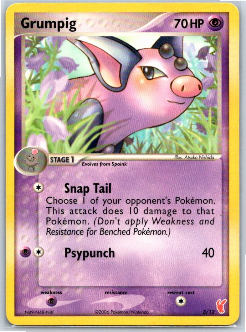 Grumpig EX Trainer Kit 2: Plusle & Minun 3/12 MP-LP Pokémon Card
