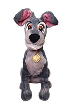 Vtg Disney Store Exclusive TRAMP Stuffed Plush 16" Dog Lady and the Tramp Toy