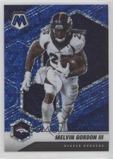 2021 Panini Mosaic No Huddle Blue Mosaic Prizm 9/75 Melvin Gordon III #69 17zi