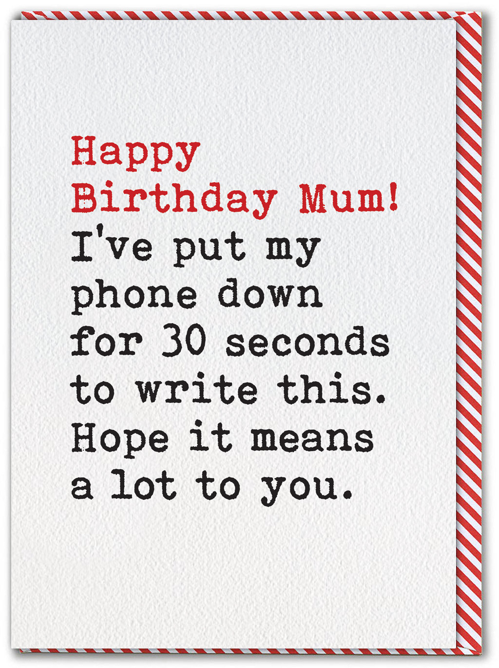Funny Mum Birthday Card From Son Daughter Witty Amusing Comedy Humour Cheeky