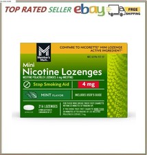 Member  s Mark Nicotine Mini Lozenge 4mg Mint Flavor 216 ct Stop Smoking Aid.