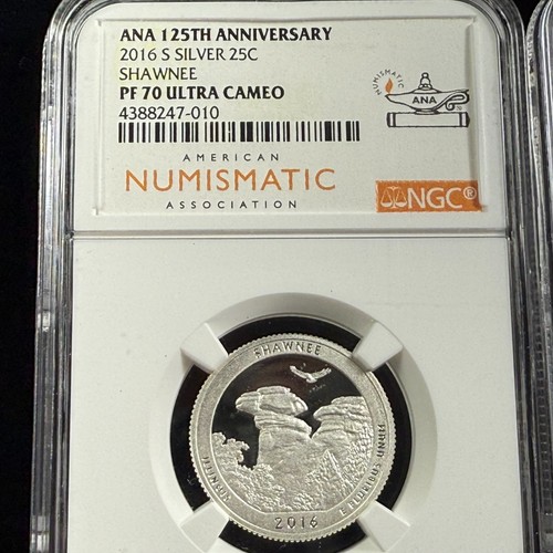 5 - 2016 S SILVER PROOF QUARTERS ANA 125th ANNIVERSARY NGC PF 70 ULTRA CAMEO - Picture 6 of 7