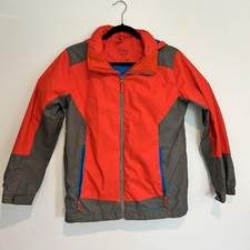LL Bean Thinsulate Orange/Blue Winter Ski Jacket Hooded Youth Kids XL 18