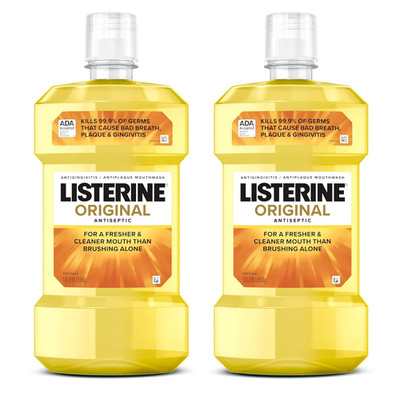 Original Antiseptic Oral Care Mouthwash to Kill 99% of Germs That Cause Bad Brea