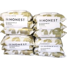 Lot Of 4 The Honest Company Hypoallergenic Flushable Wipes 126 Ea 504 Total
