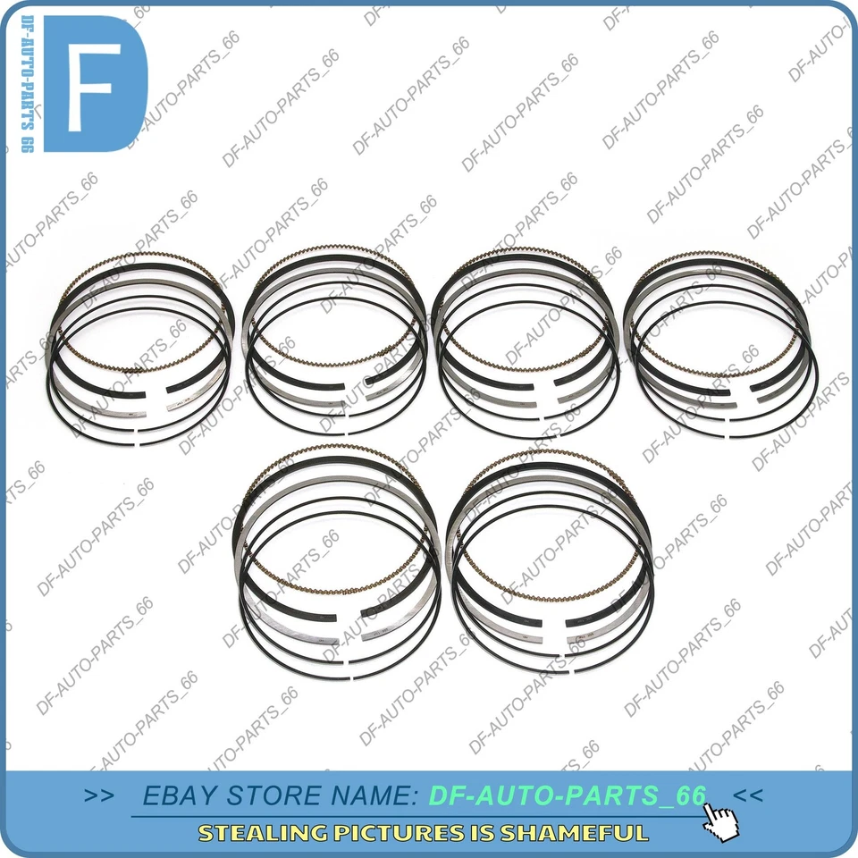 Juego de 6 anillos de pistón OEM STD para Porsche Cayenne Audi A3 VW TT Golf R32 3.2 VR6 Foto 4 de 4