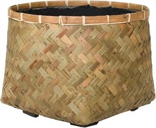 Blumentopf Pflanzkübel CISTELLA Bambus 37x37x29 cm Natur Rund