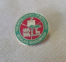 Vintage Collectable Pin Badge The Royal County Of Berkshire Bowling Association.