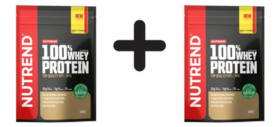 2 x Nutrend 100% Whey Protein, Banana + Strawberry - 400g (56,24 EUR/kg)