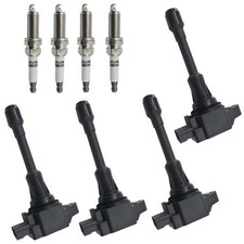 Ignition Coil Iridium Spark Plugs Set of 4pcs UF549 C1696 Compatible with 200...