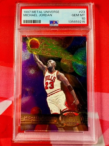 1997 Metal Universe 23 MICHAEL JORDAN PSA 10 Bulls Basketball Card Gem Mint