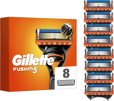 Gillette Fusion5 Rasierklingen Herren, 8er Pack Rasierklingen-Nachfüllpackungen mit Präzision 