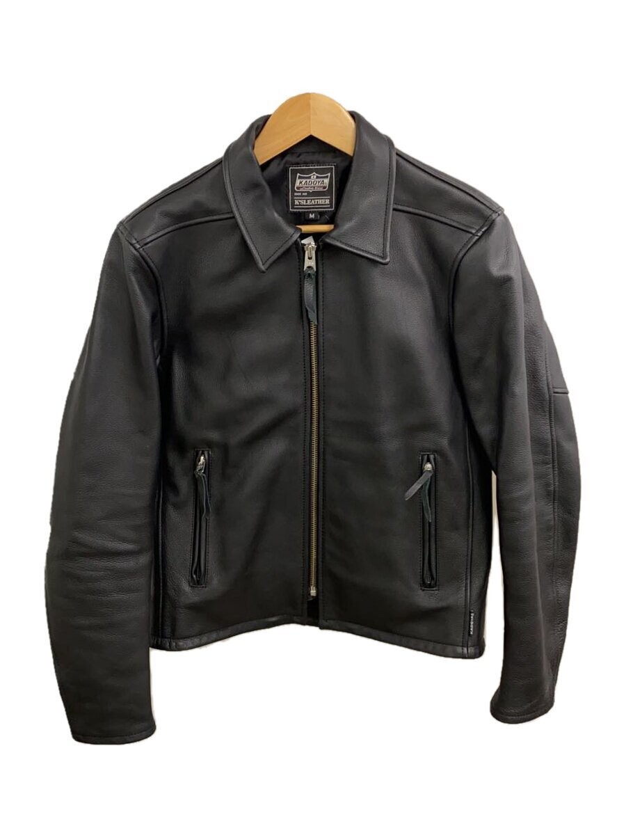 K S Kadoya Single Riders Jacket/M/Cowhide/Blk/Plain/Kadoya Stream Liner// 12001