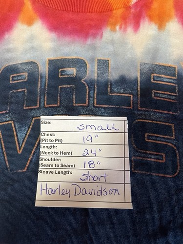 Harley Davidson Pig Trail Tie Dye T Shirt Men’s Small - Picture 5 of 5