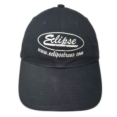 Norwood Baseball Cap Black White OS Eclipse Logo Strapback Adjustable Cotton Hat