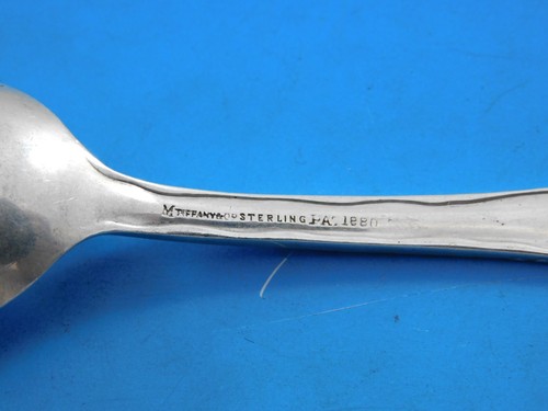 Lap Over Acid Etched by Tiffany Sterling Silver Coffee Spoon with Plants 4 3/4" - Picture 5 of 5