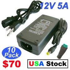 AC 110V To DC 12V Adapter - 12 Volt Led Transformer, 12V 5A 5 Amp for Led Strip