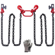 G80 Shipping Container Loading Chain 1/2" x 5' , Hooks with Hot...