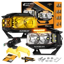 AUXBEAM V-MAX 4" LED Pods Driving Light Work Lights Spot Flood Offroad For Jeep