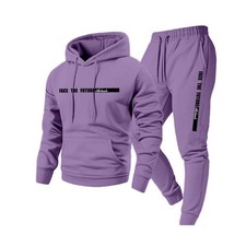 Men 2 Piece Hoodies And Joggers Set Casual Athletic Hooded Sweatshirt Track Suit